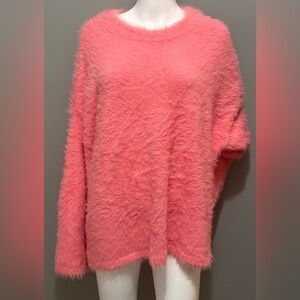 Free People Soft Coral Fuzzy Sweater